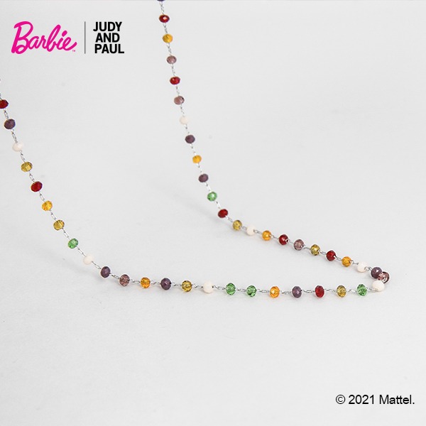 [BARBIE X JUDY AND PAUL] Barbie multi color beads chain necklace