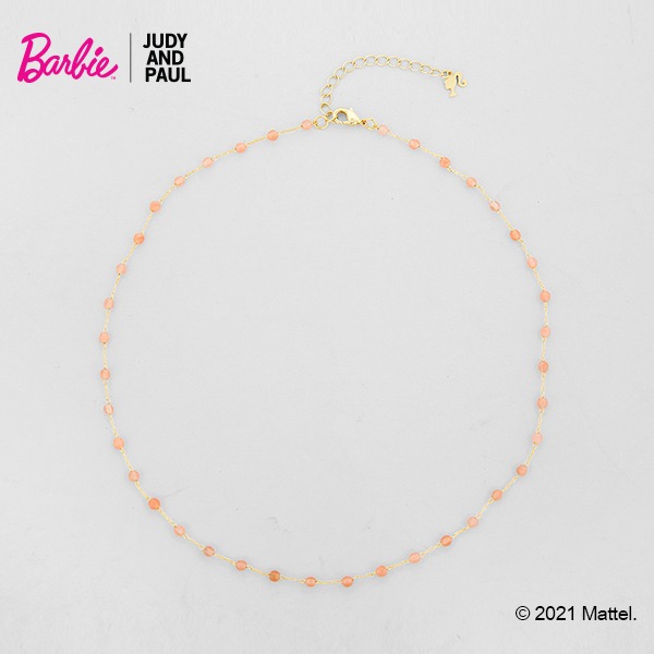 [BARBIE X JUDY AND PAUL] Barbie pastel pink beads chain necklace