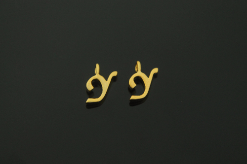 알파벳 Y, AY-G7, 2개, 골드도금, 무니켈, 6mm, 링크의 내경 1.7mm