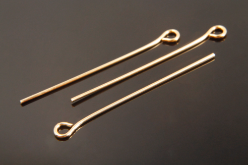 Eye pin, J27-G1, 무니켈, 골드도금,0.7x30mm