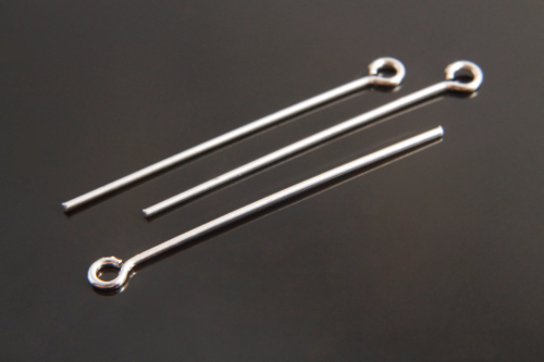 Eye pin, J27-R1, 무니켈, 화이트골드도금,0.7x30mm