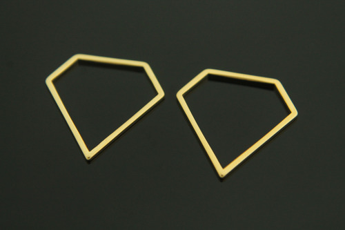 다이아몬드 링 참, G5-G4, 2개, 골드도금, 무니켈, 20x20mm, 두께 1mm