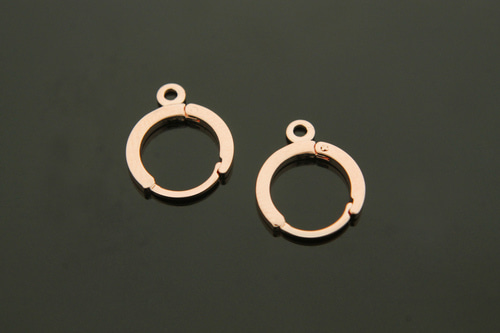 [E2-P3]Lever Back Earring (L), 10 pcs, 12mm, 1.5mm thick, Rose Gold Plated Brass, Good for Dangle Earrings, Dainty Earring Making