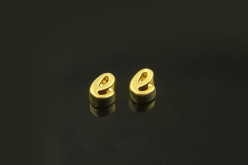 알파벳소문자 e, AE-G10, 2개, 무광골드도금, 5x4x3mm