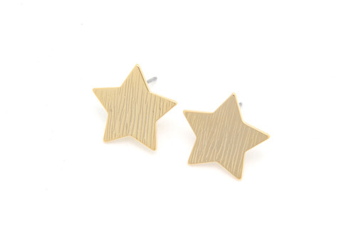 Patterned Star Earrings Post w/ link