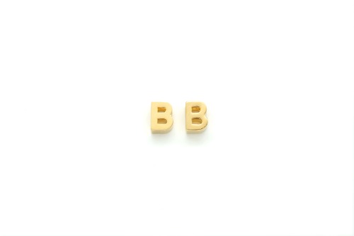 알파벳대문자 B, AB-G6, 2개, 무니켈, 골드도금