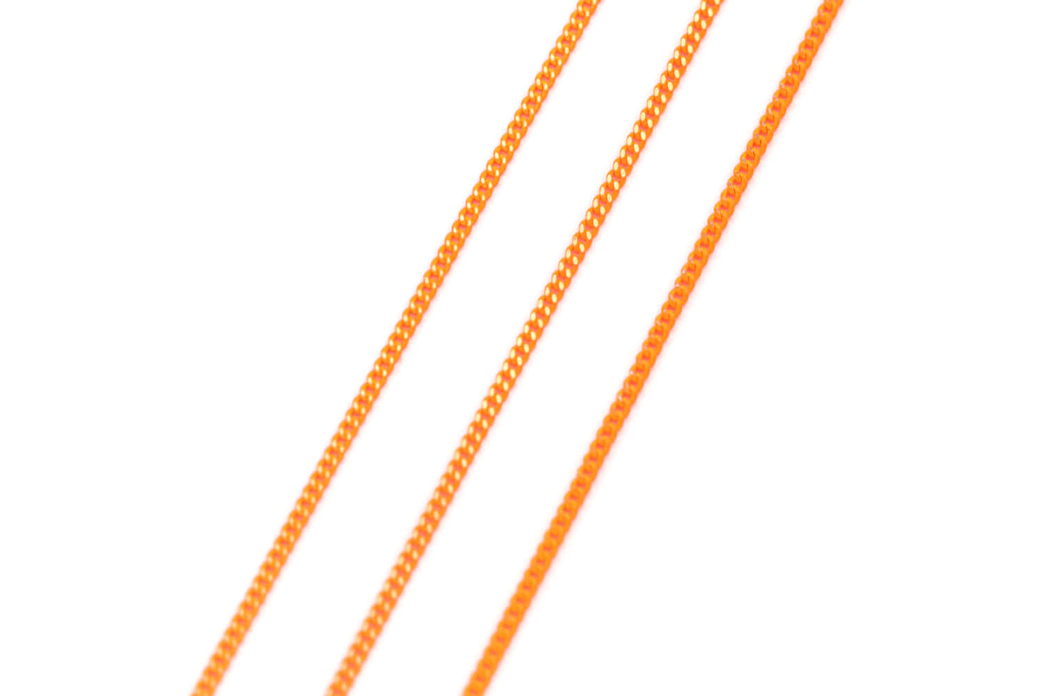 [CJ45-08]Neon chain, 1m, 1.6mm thick, Neon orange color coated chain, Colorful chain, Dainty chain