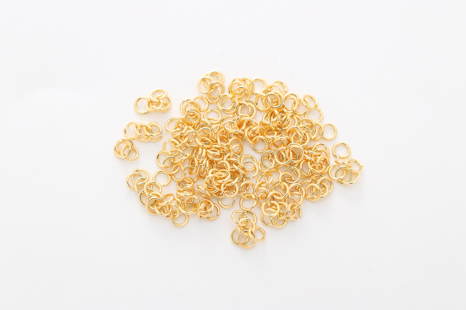 [J16-G3] Jump Ring, 0.5mm thick, Inner 2mm, Gold Plated Brass, Nickel Free, Jewelry Component, Optional quantity