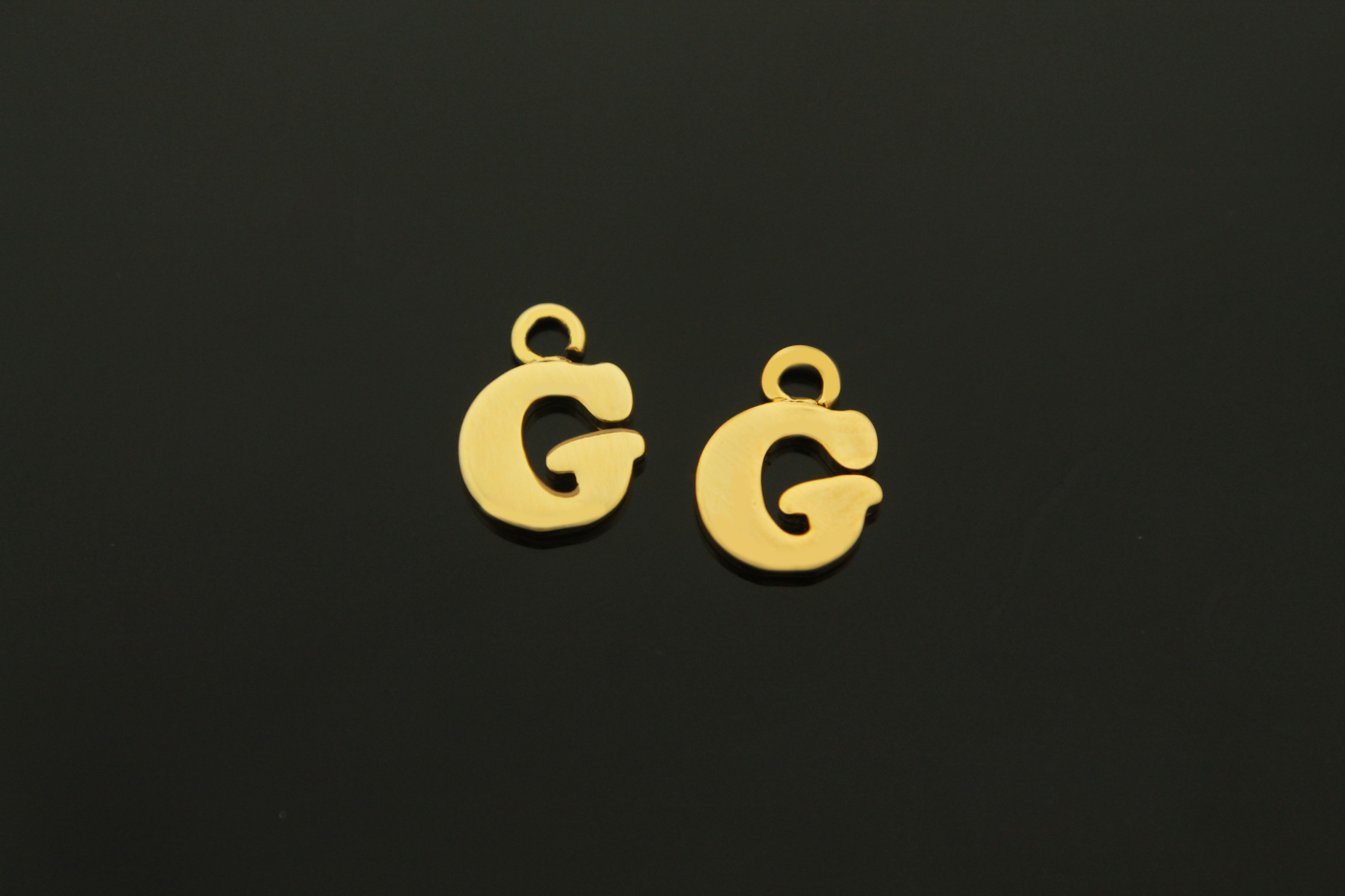 알파벳대문자(링크), AG-G4, 2개, 무니켈, 골드도금, 10mm