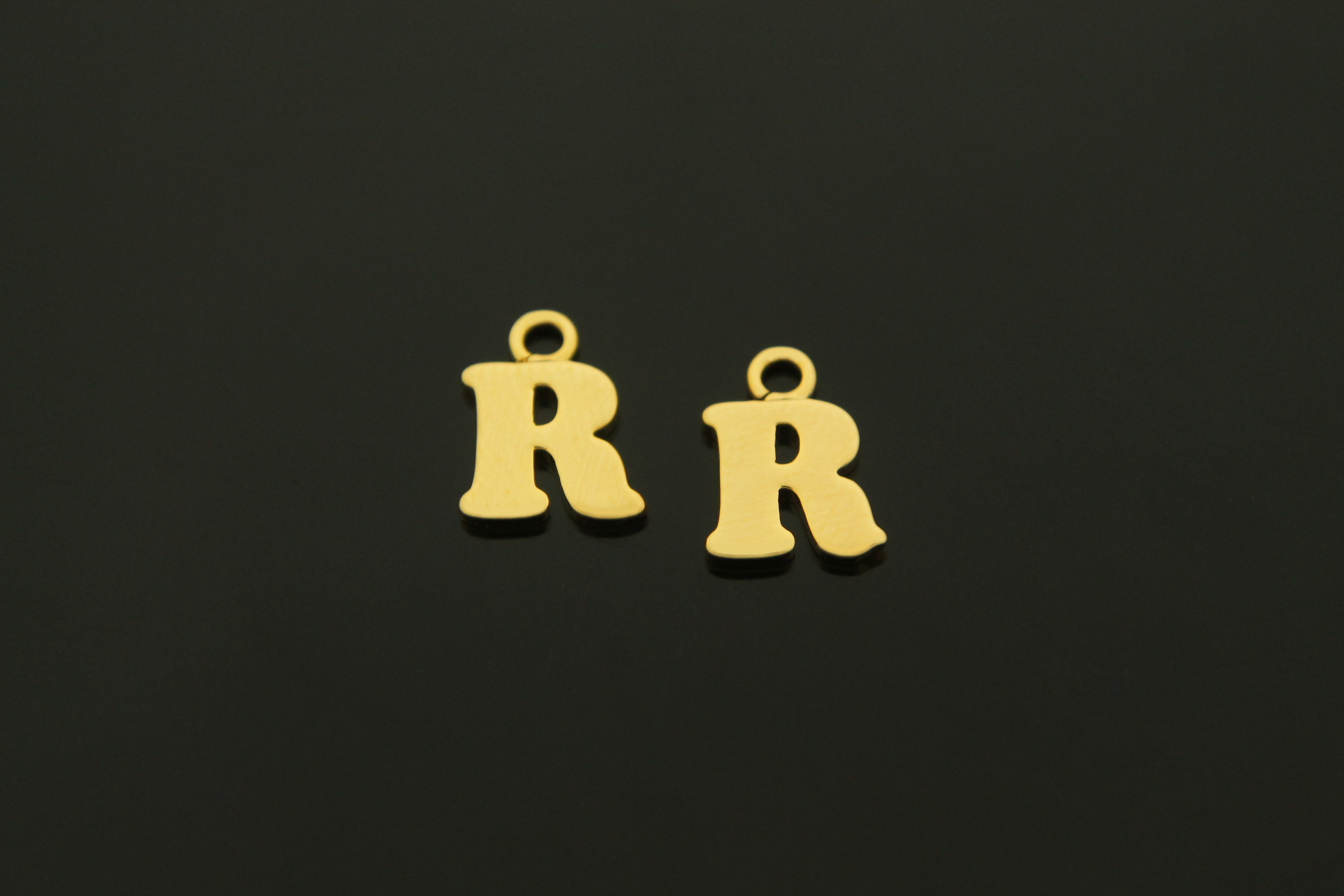 라스트 재고,알파벳대문자(링크), AR-G4, 2개, 무니켈, 골드도금, 10mm