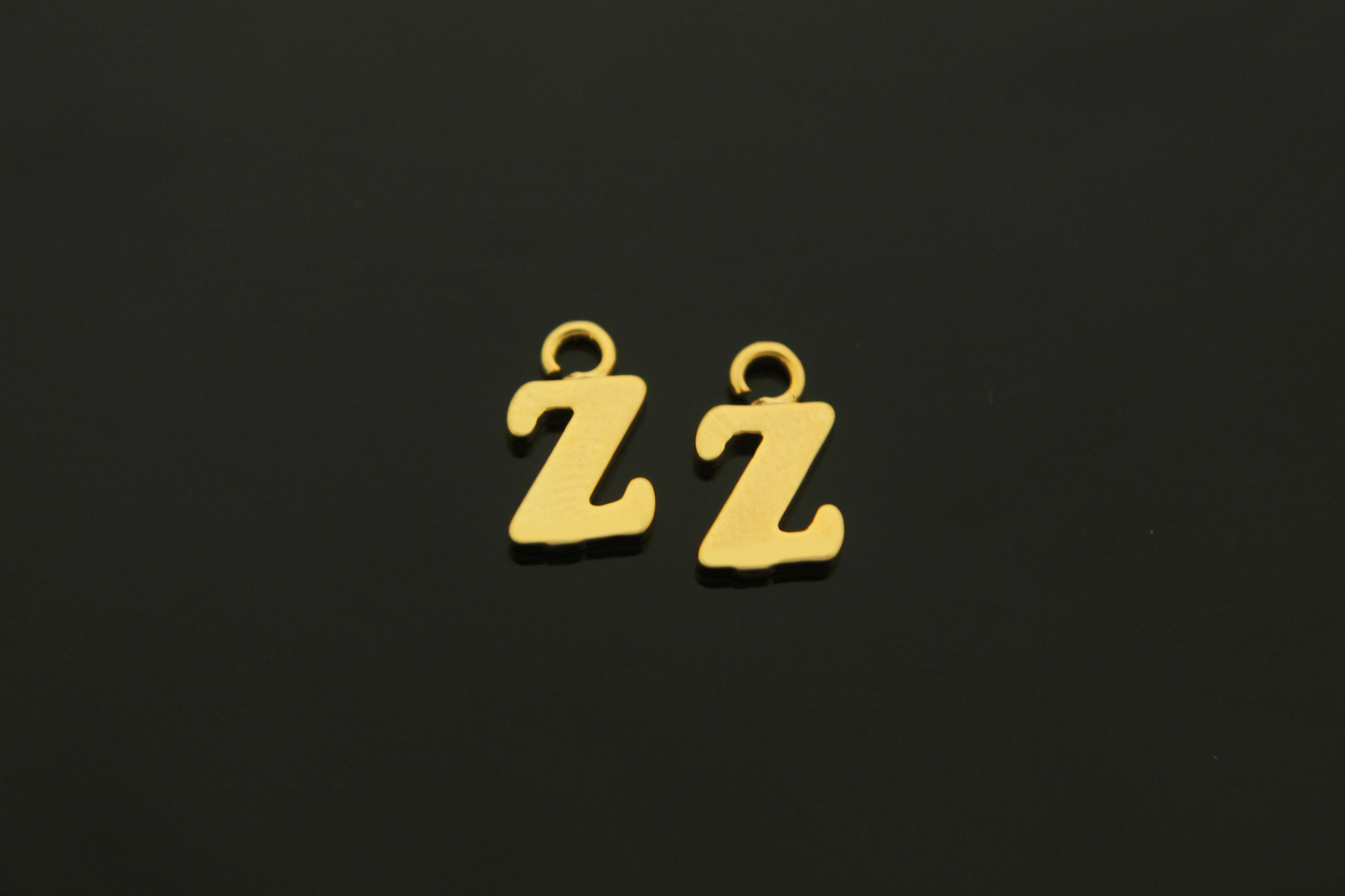 알파벳대문자(링크), AZ-G4, 2개, 무니켈, 골드도금, 10mm