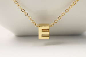 알파벳대문자 E, AE-G6, 2개, 무니켈, 골드도금
