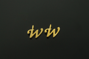 알파벳 W, AW-G7, 2개, 골드도금, 무니켈, 6mm, 링크의 내경 1.7mm