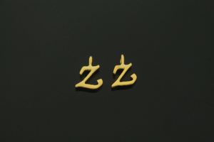 알파벳 Z, AZ-G7, 2개, 골드도금, 무니켈, 6mm, 링크의 내경 1.7mm