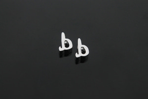 알파벳소문자 b, AB-R5, 2개, 무니켈, 화이트골드도금