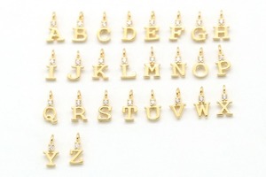 알파벳 A-Z 세트, A2Z-G14, 26개, 무니켈, 미니멀 큐빅 대문자, 골드도금