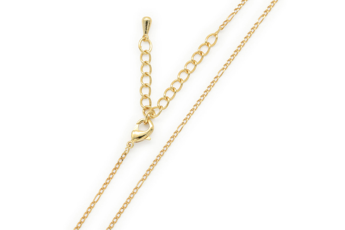 Tiny figaro chain necklace for charm, N5105-G1