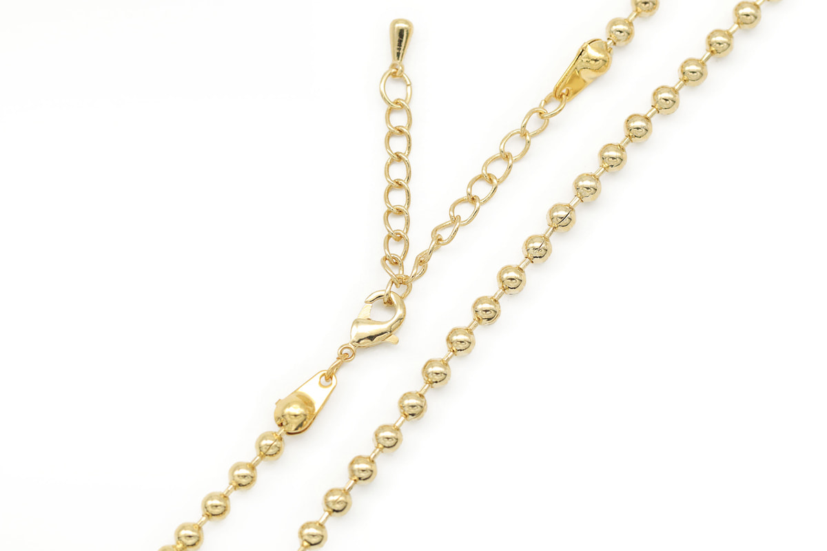3.2 ball chain necklace for charm, N0406-G1
