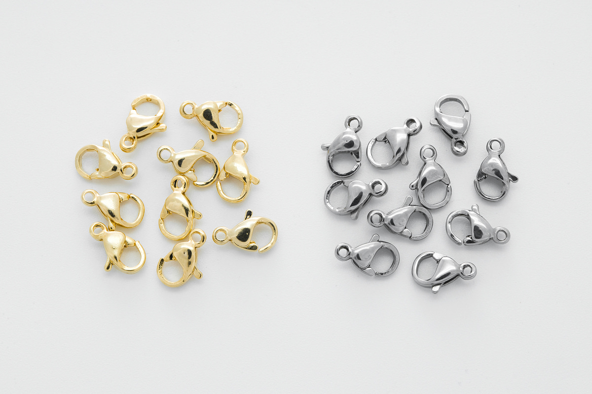 [J48-VC1] Lobster clasp (901), Stainless steel, Nickel free, Hypoallergenic, Jewelry component, Not easily tarnish, Optional quantity