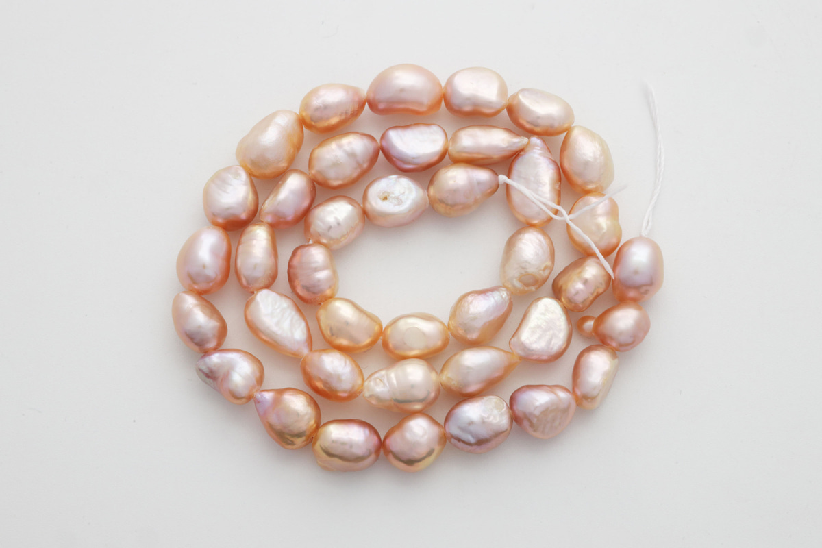 [M17-R2] Colored fresh-water pearl (Irregular), Jewelry making pearl beads, Wholesale jewelry, 1 strand (approx. 40 pcs)