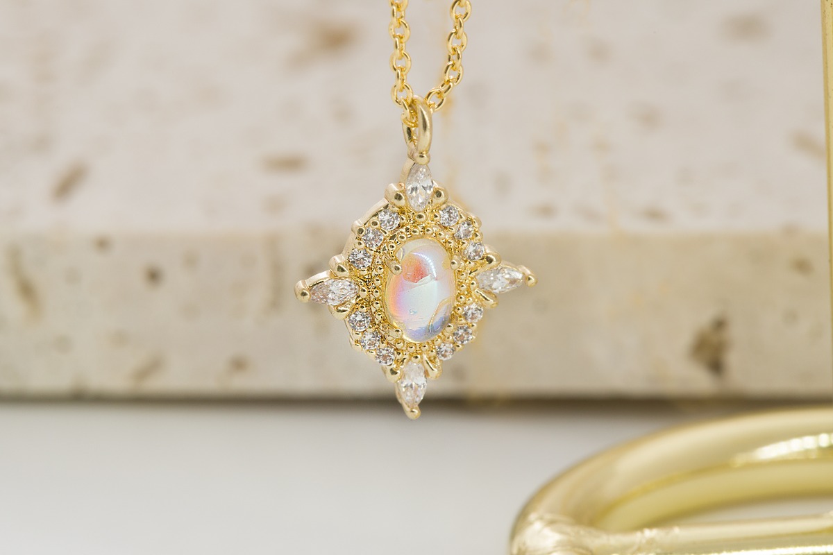 [N51-G10] Antique glass charm, Gold plated brass, Cubic zirconia, Glass, Drop pendant, Wholesale jewelry supplies, 1 piece per color