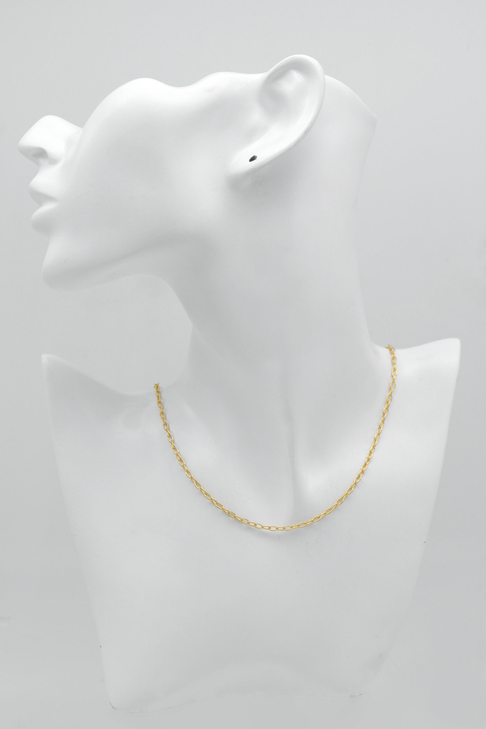 Oval link chain necklace for charm, N4506-G1