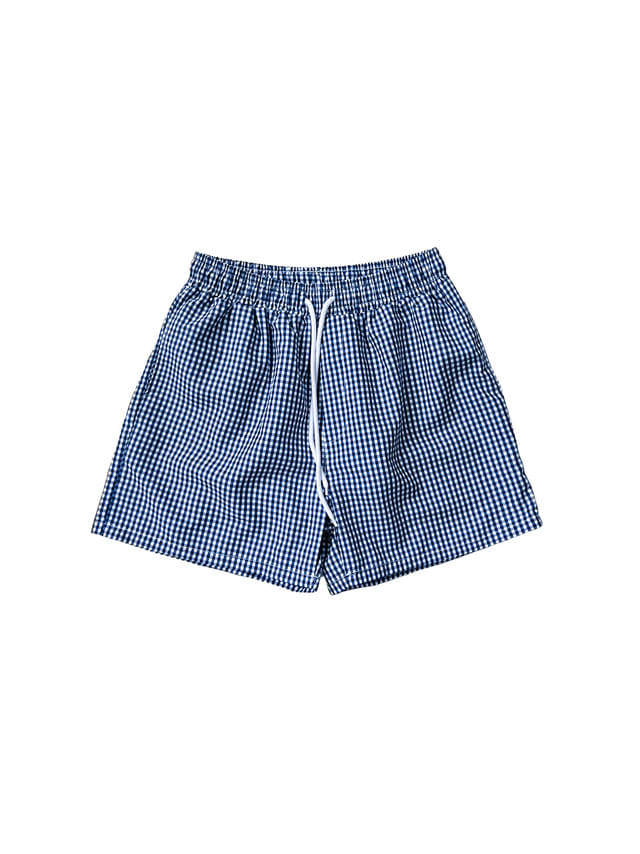 Gingham check swim shorts (3color)