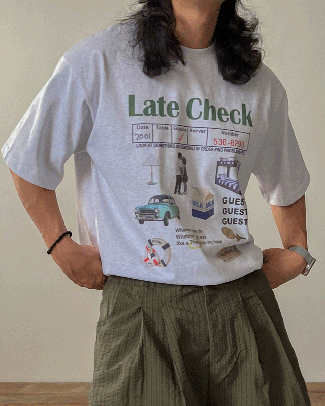 Late Checkered Digital Short Sleeve T-Shirt