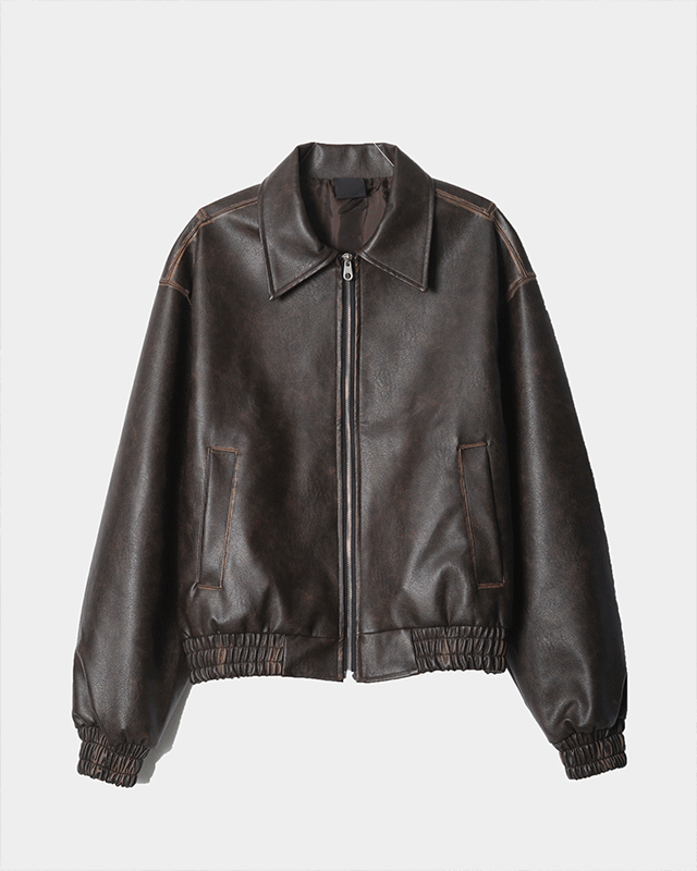 Vintage leather blouson