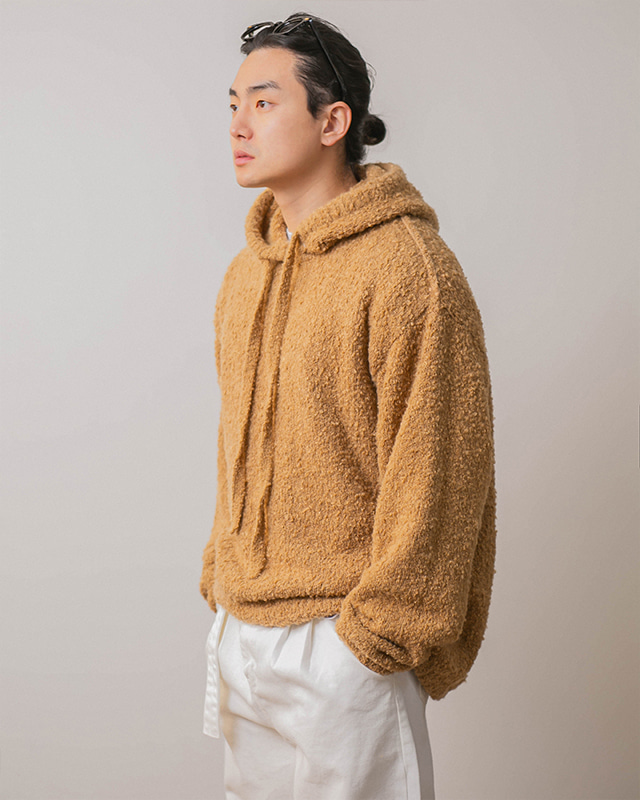 Boucle knit hoodie (3color)