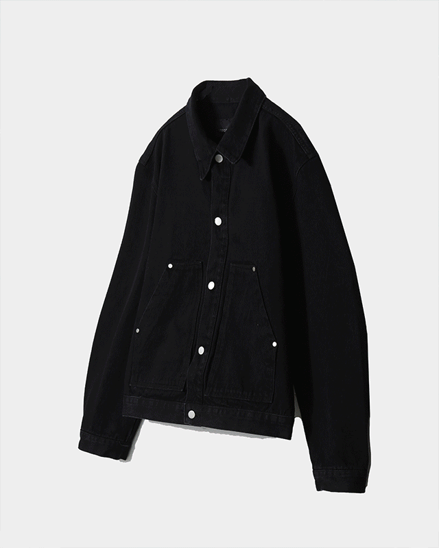Black carpenter denim jacket