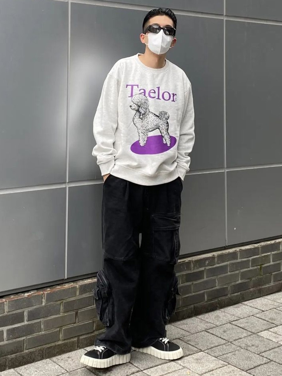 Taelor Series Poodle Sweatshirt (Oatmeal Grey)