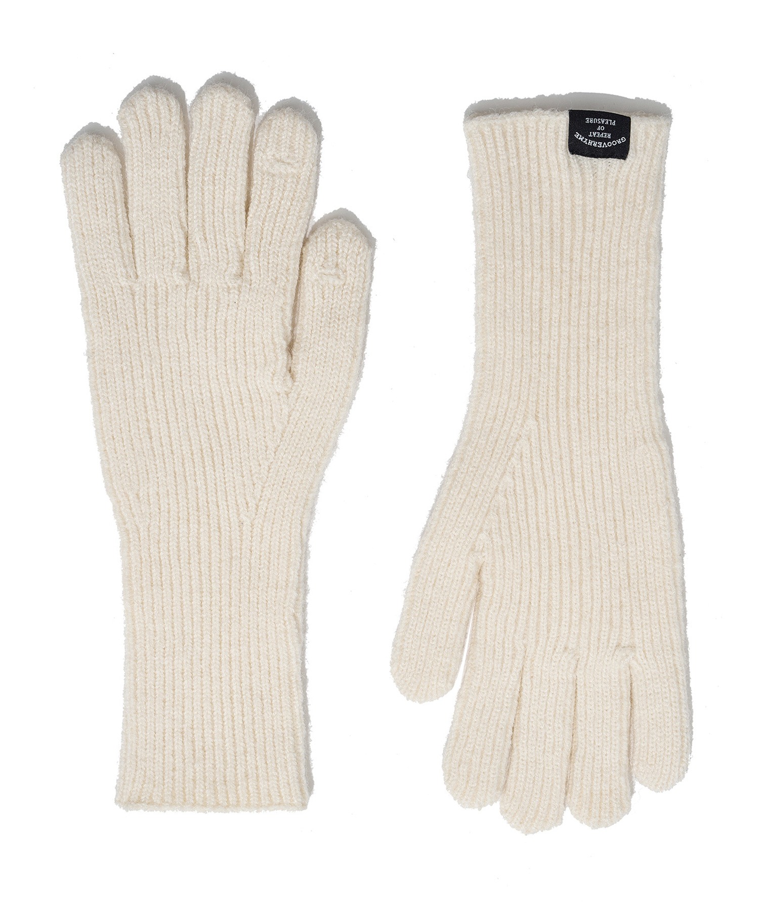 (W) KNITTED LONG GLOVES (IVORY) [LRSWAVA915M]