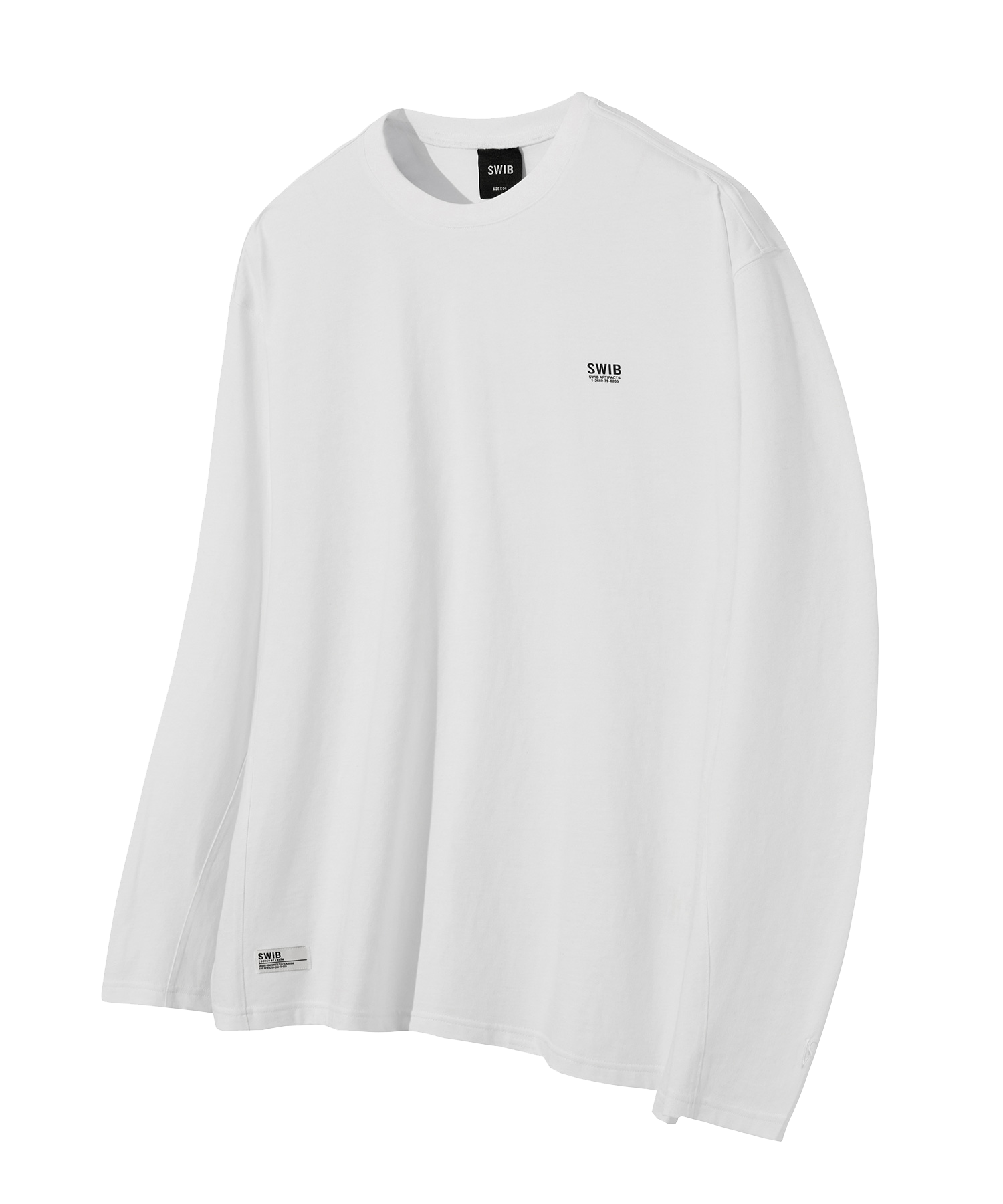 Basic Seam Point Long Sleeve T-shirts (White) [LSRSCTR115M]