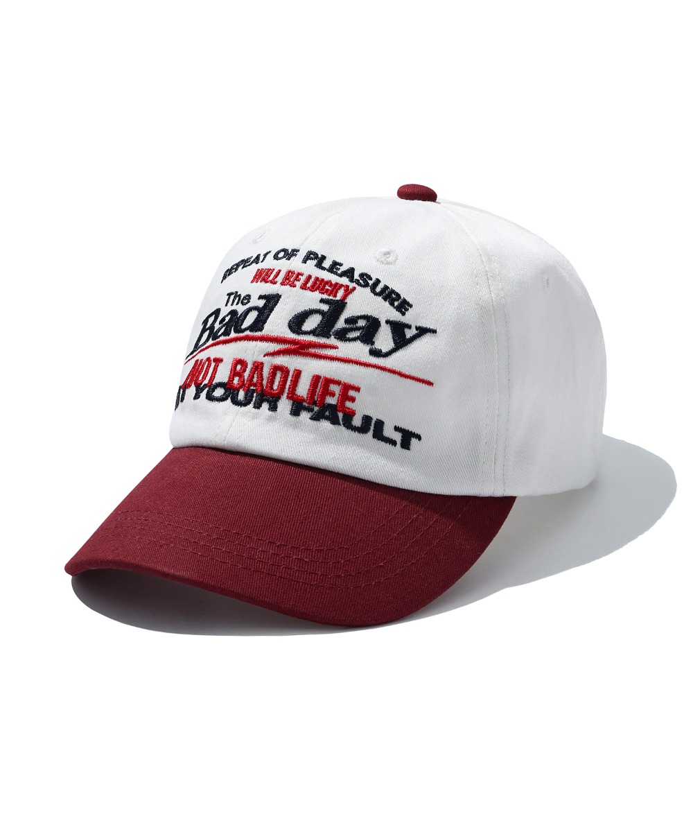 BAD DAY NOT BAD LIFE BALL CAP (RED) [LRRMAHA002M]