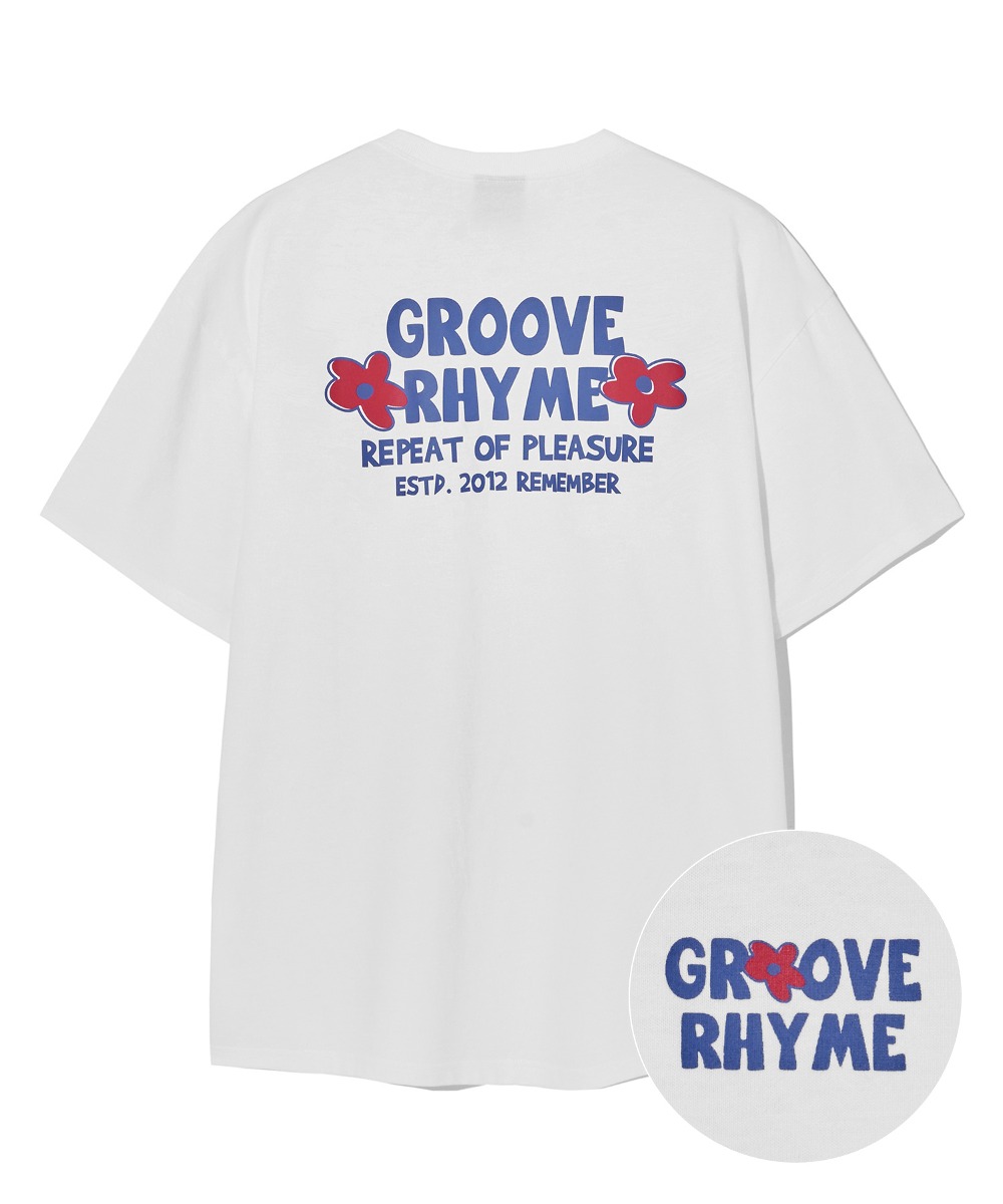 FLOWERY GROOVE LOGO T-SHIRTS (WHITE) [LRRMCTA341M]