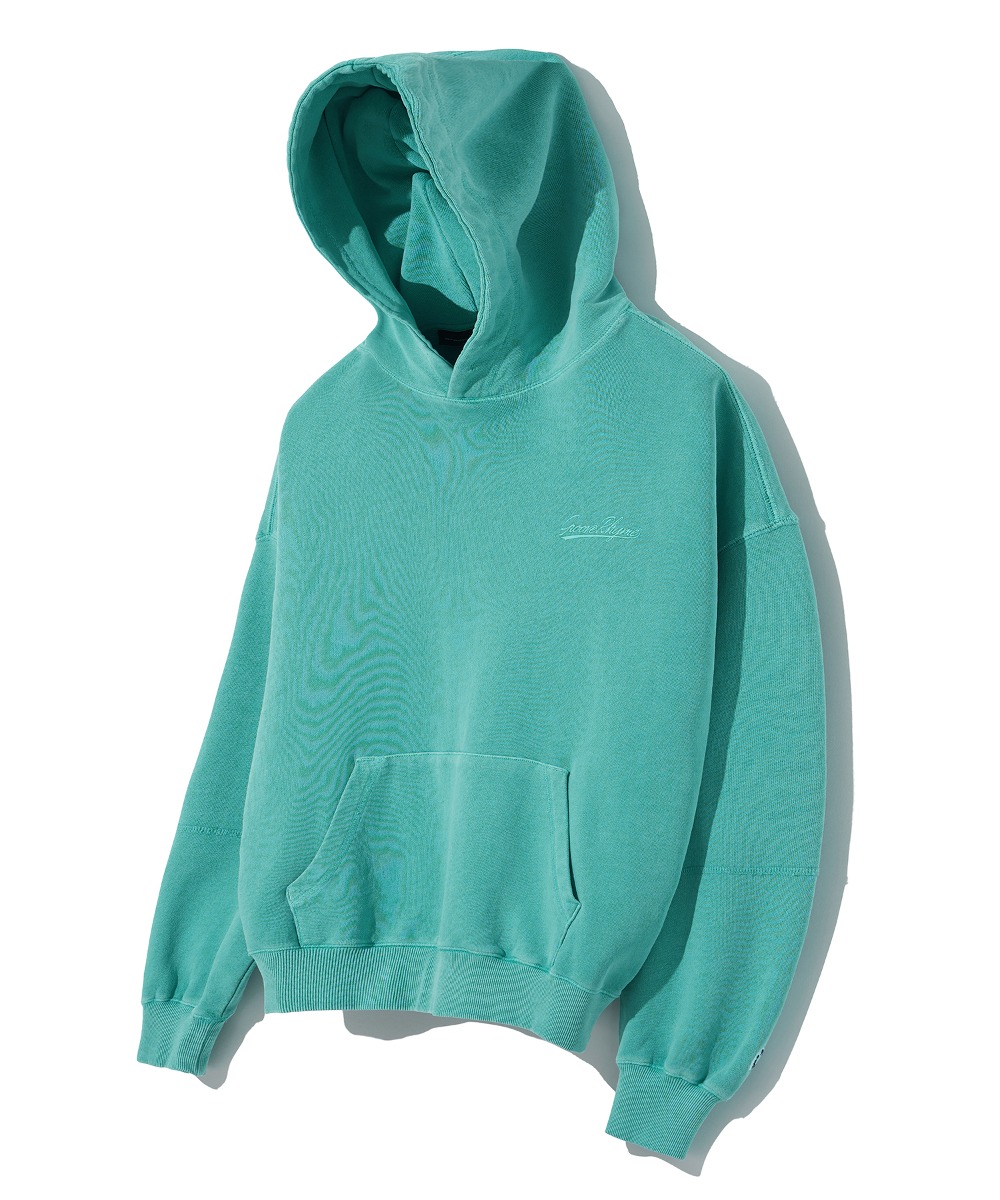 NEEDLE STITCH CONTRAST DYEING HOODIE (MINT) [LRRSCTH107M]