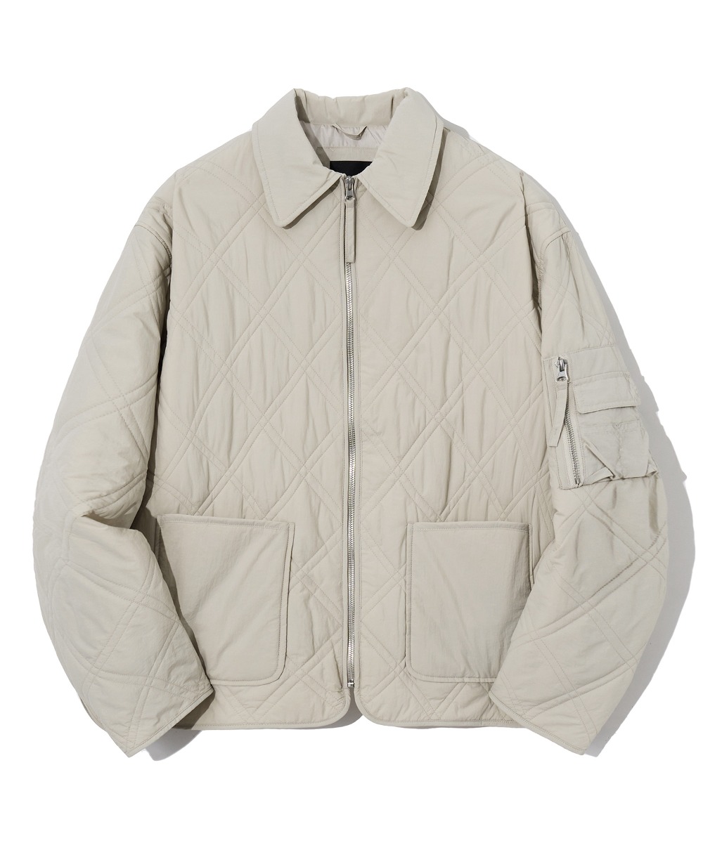 QUILTED PADDING BLOUSON (BEIGE) [LRSWCUP908M]