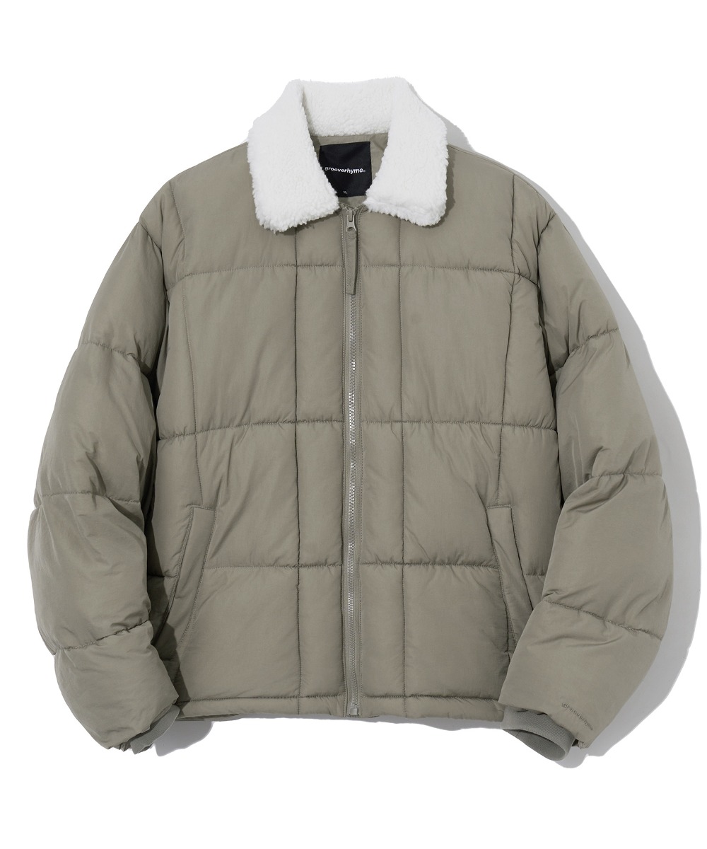 BOA FUR COLLAR QUILTED PADDING (BEIGE) [LRSWCUP910M]