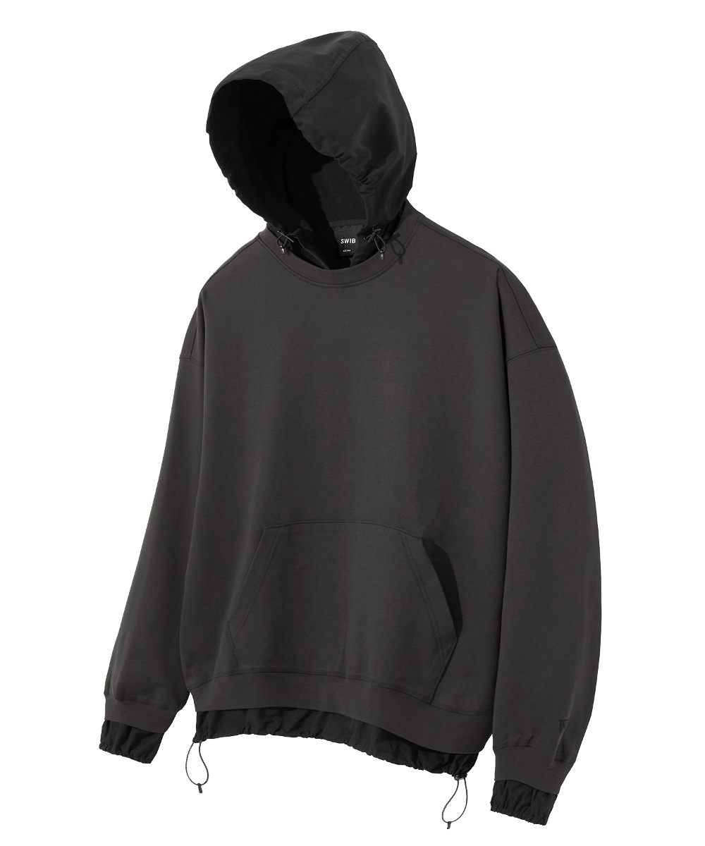 Utility Layered Detail Hoodie (Charcoal) [LSRSCTH106M]