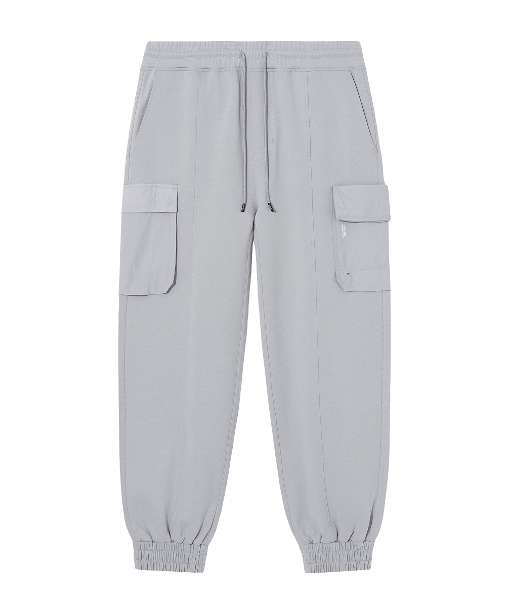 Edge Slit Pocket Jogger Pants (Light Grey) [LSRSCPJ107M]