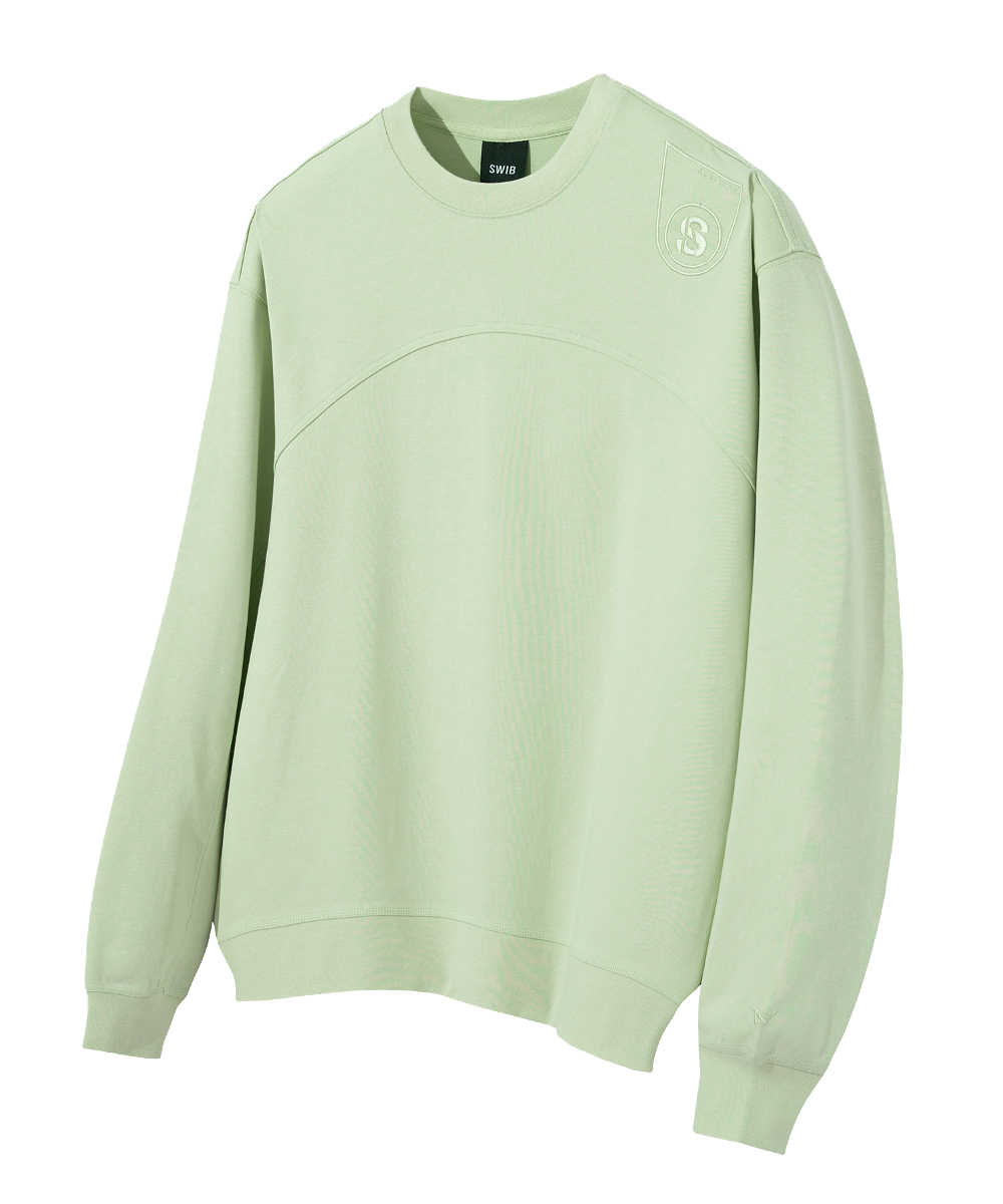 Round Upper Seam Sweatshirt (Light Green) [LSRSCTM111M]