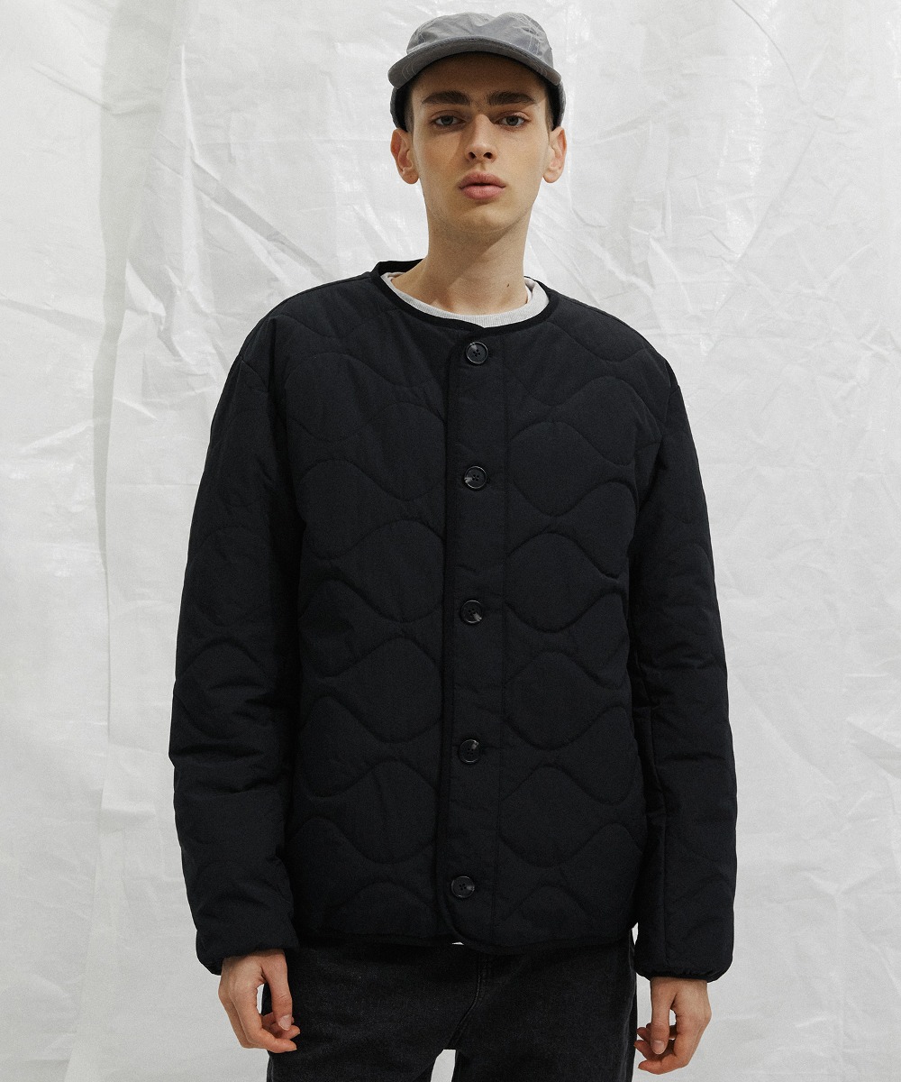 QUILTING PADDED JACKET (BLACK) [LRQWCUP222M]