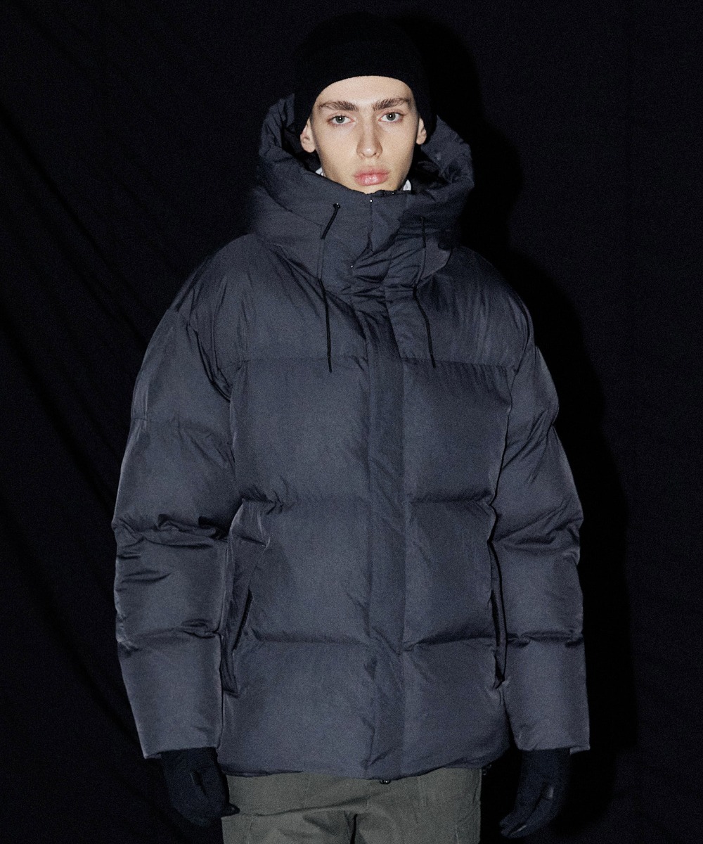 HOODED STRING DOWN PARKA (CHARCOAL) [LRQWCUW223M]