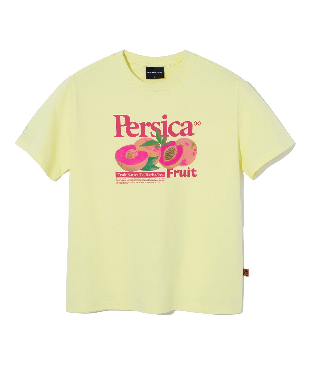 (W) PERSICA PEACHES T-SHIRTS (LIGHT LIME) [LRRMCTA339M]