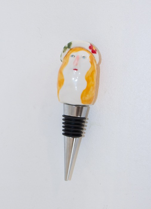 Woman with Headband Wine Stopper