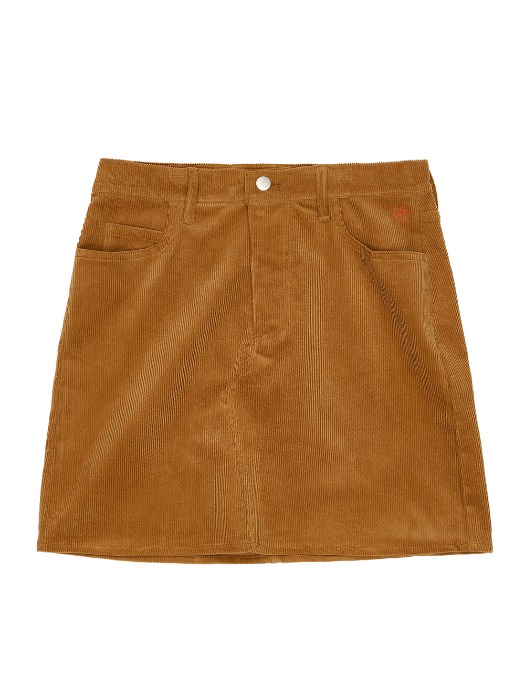 60&#039;s Corduroy Miniskirt - Brown