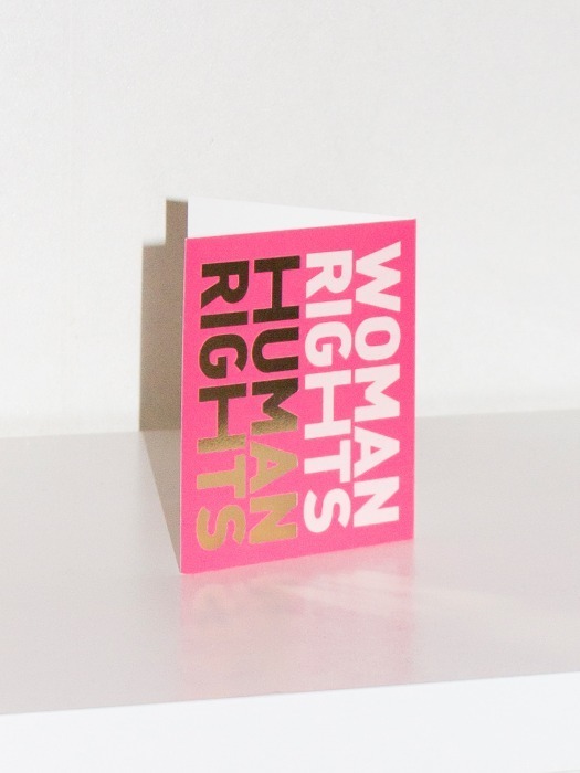 Woman rights Human rights - Greeting card