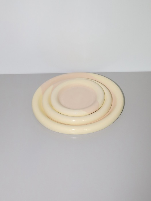 Ring Plate - Yellow &amp; Beige
