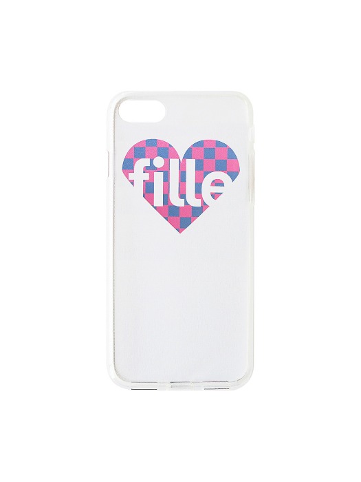 Heart Checker iPhone Case - Pink &amp; Blue